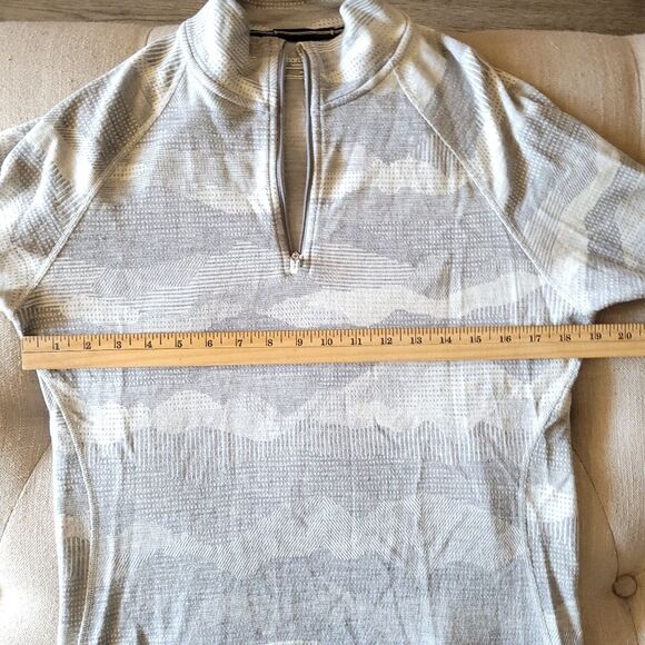 SmartWool Women's Classic Base Layer 1/4 Zip Top Print Womens XL 100% Merino - Picture 11 of 13